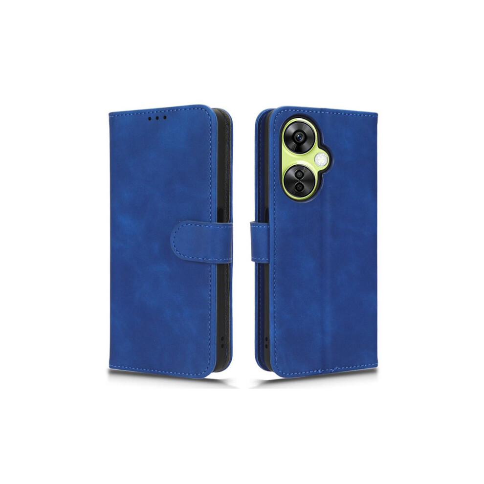 Skalo Compatible With Oneplus Nord Ce 3 Lite 5G Matte Pu Leather Wallet Case - Blue 9048212965848