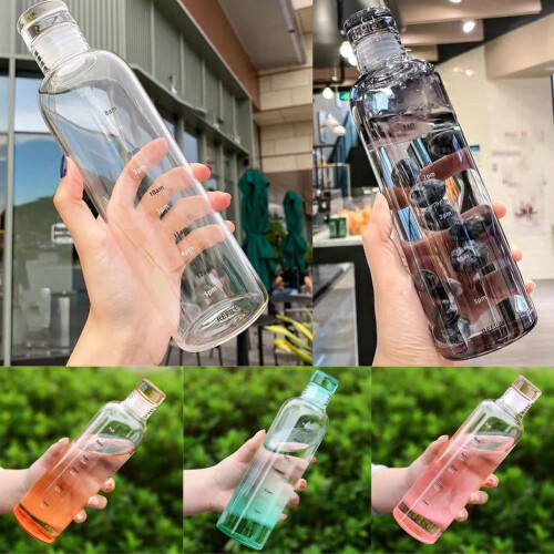 Clear Plastic Water Bottle, 500ml/700ml Capacity F0M2 2