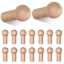 Guangmc 25 Wooden Wall Hooks Decorative Coat Towel Hangers Rack