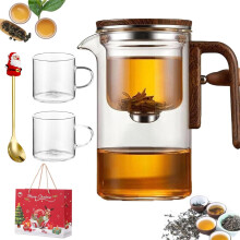 Dzbanek do herbaty Bypierce, Dzbanek do herbaty Enchanti, Magnetyczny magiczny czajniczek kompatybilny z czajniczkiem Zahra Magic, 600 ml szklany