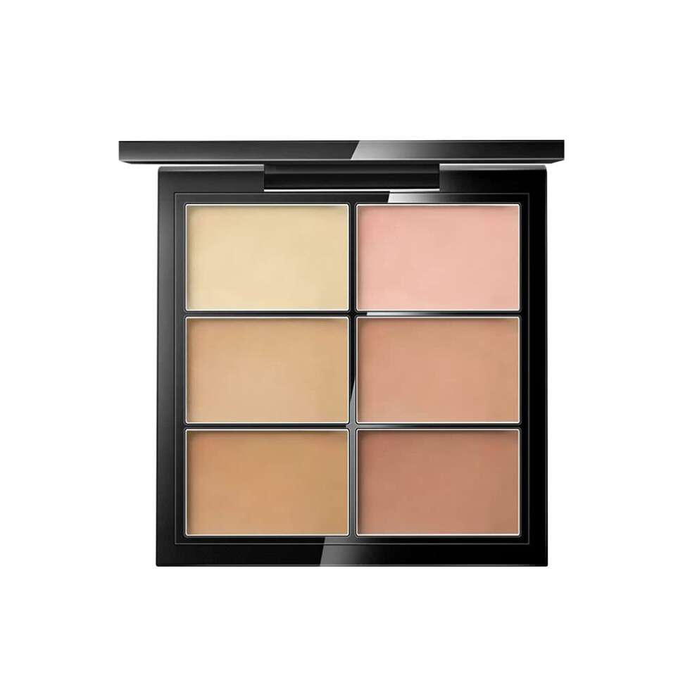 Cream 6 Color Concealer Palette Buildable Full Coverage Multitone Contour Makeup Kit