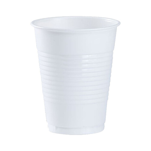Vasos de plástico blanco Co-Ex de 18 oz - Paquete de 16 1