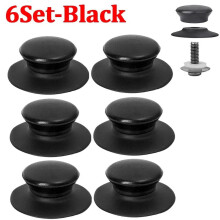 1/6Set Coperchi per pentole in acciaio inossidabile, coperchi universali di ricambio per padelle, pomello antiscottatura con impugnatura, accessori