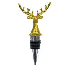 Zátka na víno Deer Head, zátky na šampanské zo zliatiny zinku, vozíky na víno s korkovými zátkami - kuchyňa, jedáleň a bar
