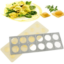 Wekvgz lis na ravioli s 12 otvormi, hliníková zliatinová forma na talianske knedle na pierogi, wontony, hrnčeky - 30,4 x 10,9 x 1,5 cm