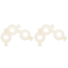 6 Pcs Sprung Trumpet Button Spring Pads Small Piston Holders Plates White Plastic