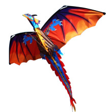 rygai Outdoor Colorful 3D Dragon Flying Kite with 100m Tail Line Children Kids Toys,Mixed Color