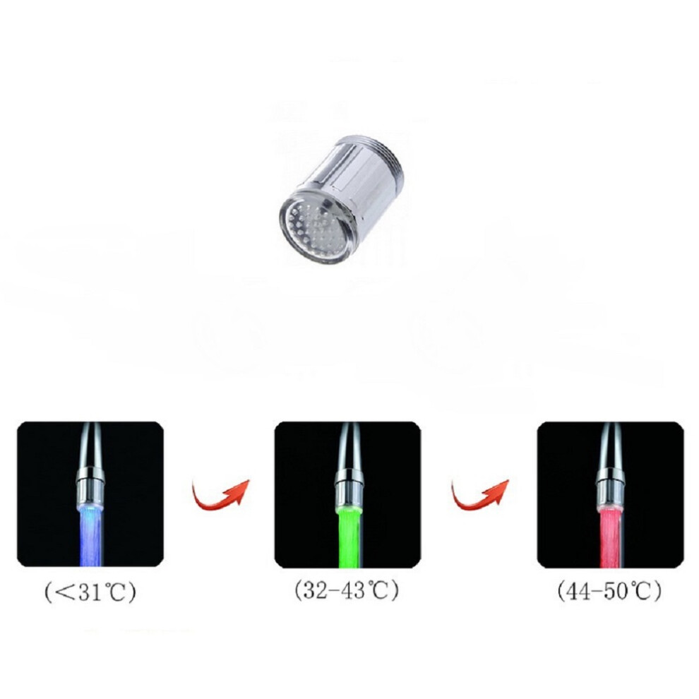 Led Temperature Sensitive Colorful Water Faucet,Multiple Change Color,Water Stream Faucet Tap For Kitchen Bathroom Shower 9322103550185