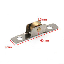 Puleggia singola per ante scorrevoli di mobili, per armadi e mobili, in acciaio inox, da 7 a 15 mm
