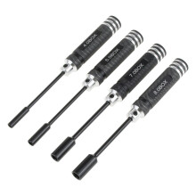 Set di 4 cacciaviti esagonali per dadi e bussole per modellismo RC: 4 mm, 5,5 mm, 7,0 mm, 8,0 mm