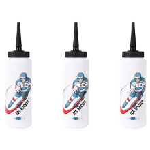 3x1000ml ijshockeywaterfles, draagbare fles met hoge capaciteit, voetbalfles, klassiek design, sportfles A