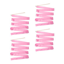 Conjunto de 8 fitas de ginástica, fitas de dança, fitas rítmicas artísticas, bastões de casamento, fitas de seda rosa para crianças.