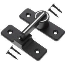 Verrou de porte de grange Guangmc, loquet à 90 degrés, robuste, pour jardin, salle de bain, garage, fenêtre