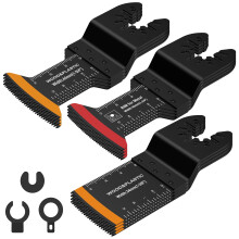 FUYGRCJ12 Lâminas de Serra Oscilante, Aço Carbono de Alta Resistência, Bimetálicas, Curvas e Retas, Multiuso para Madeira Dura, Compatíveis com