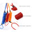 Reminder Rope Self-Coiling Cable Safety Wire Antitheft Security Spring 6 Pcs Bike Water Proof Steel Plastic Lock 5