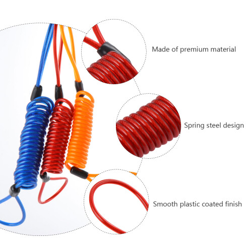6 τεμάχια σχοινί υπενθύμισης, καλώδιο κλειδώματος δίσκου, διπλά καλώδια 2