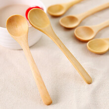 Cucharas pequeñas de madera D-GROEE, paquete de 6/12 minicucharas de madera para cocinar, gachas y miel - Aptas para uso diario