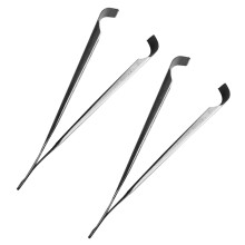 Conjunto de 2 utensílios para grelhar: pinça para enguia, pinça de chef, multiuso, pinça de aço inoxidável, bola de polvo para gelo
