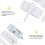 Αλυσίδα πόρτας Lock2Sets Κράμα κλειδαριάς και παραθύρου Crescent Hardware Push Pull White Zinc 5