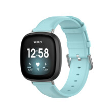Chunleiiii Round Tail Leather Watch Band For Versa4/3 And Sense1/Sense2 Replacement Strap Girls Sports Watch