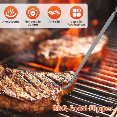NUAHRHY Ανοξείδωτο ατσάλινο BBQ φαγητού, ανθεκτικός στη θερμότητα γάντζος κρέατος για 1
