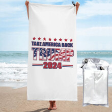 Reprenons l'Amérique Trump2024 Serviette de plage en microfibre, serviette de bain douce, couverture de plage pour parade, natation, yoga, femmes et