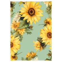 Yellow Flowers Blanket Super Soft Flannel All Season Lightweight Living Room/Bedroom Warming Blanket 70x100cm/100x150cm