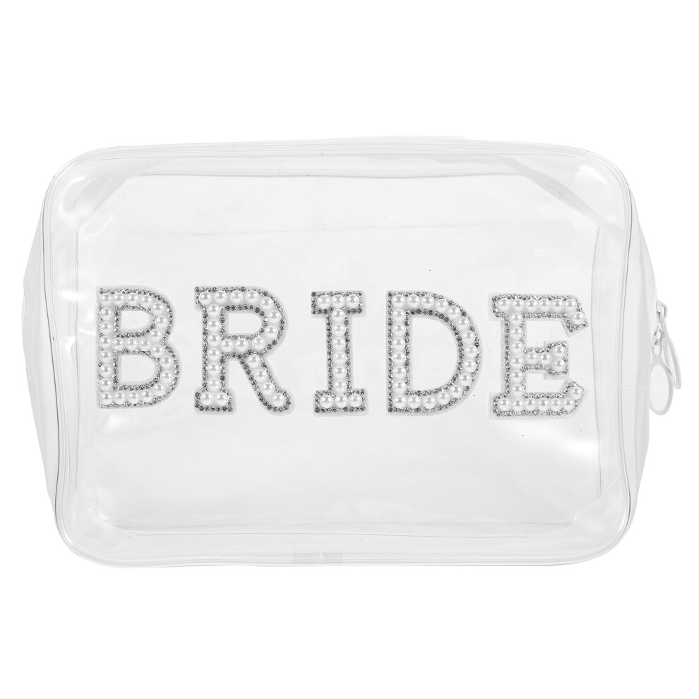 Eease Clear Bride Makeup Travel Toiletry Bag Transparent Cosmetic Bag