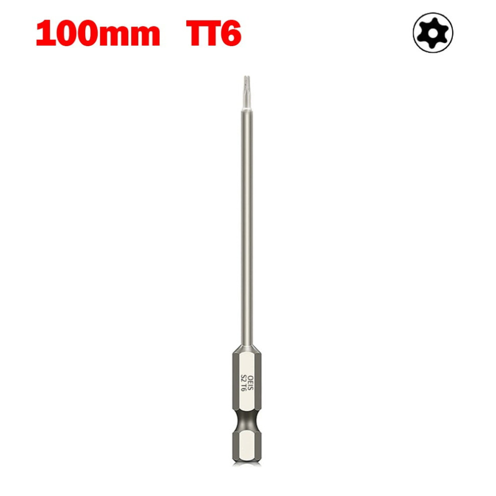 100Mm Hollow Torx Screwdriver Bit Hex Shank -T40 Tool For Exact Screw Unscrew 9191629734849