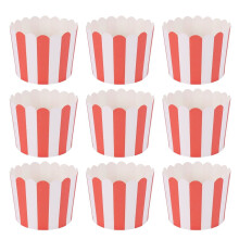 50X Cupcake Wrapper Paper Cake Case Baking Cups Liner Muffin Kitchen Baking Red Stripes