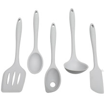 Sada kuchyňského náčiní a příborů Chef Craft Premium Silicone, 5dílná sada, šedá