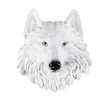 Statue murale YiFudd en forme de buste de loup/léopard/ours, sculpture idéale pour la décoration intérieure (salon, chambre, bureau, bar).