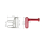 Adjustable Shutter Extension Rod for Diving Camera Waterproof Housing Bracket Underwater Camera Accessories,Red Black 6