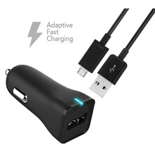 Kit de cargador Motorola Motosmart Me XT303 con cable Micro USB 2.0 de 1.8 m (6 pies) compatible con cargador de coche + cable, carga digital