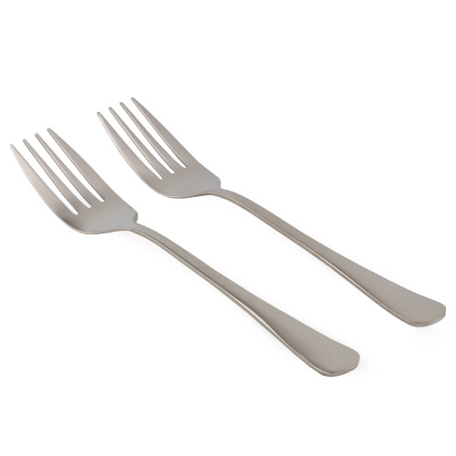 Cornucopia Brands Serving Fork (2 Pack) - 9" Stainless Steel, Elegant Buffet & Banquet Style Forks