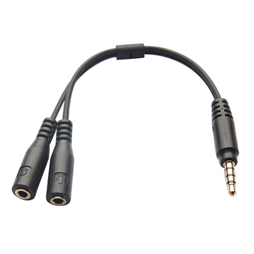 SUSUchens Ακουστικά 3.5mm Αρσενικό σε 2 Θηλυκό Διαχωριστής Y Καλώδιο προσαρμογέα 1