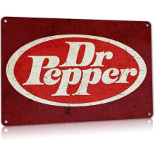 Dr. Soda Pop üzlet reklám Pepper vintage kinézetű retró faldekoráció bár fém bádogtábla 8x12 hüvelyk