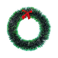 Guirlanda de Natal Harpi de 25 cm para porta de entrada, decoração de inverno com laço de 25 a 30 cm, branca e verde, compatível com decoração