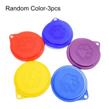 Couvercle réutilisable Leaveforme pour boîte de conservation des aliments pour animaux, motif patte mignonne (lot de 3)
