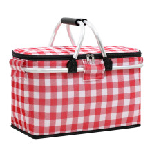 Offres du Cyber Monday : jusqu'à 60 % de réduction sur les cadeaux Kcavykas ! Glacière pliante à carreaux rouges et blancs - Sac de