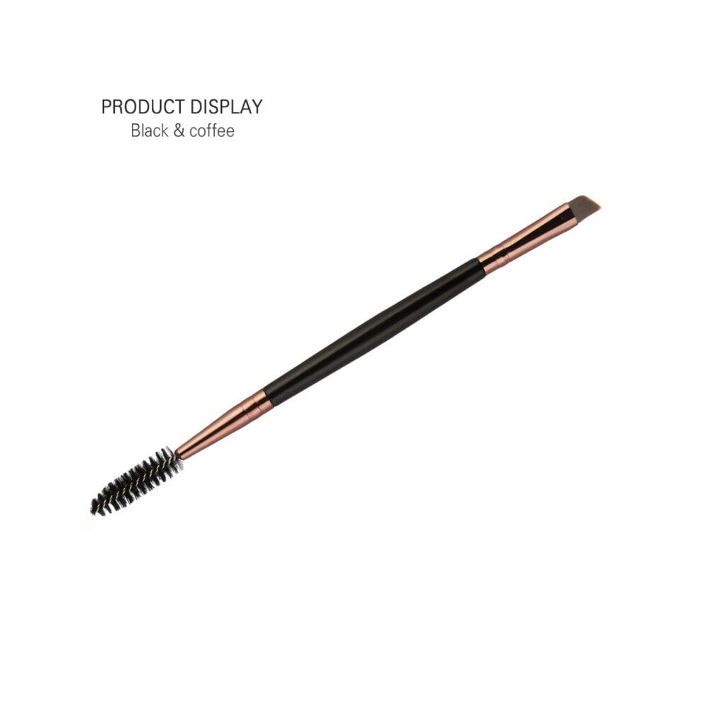 Pretty Comy Double Sided Eyebrow Flat Angled Brush Plastic Handle High Quality Pro Cosmetic Makeup Tool
