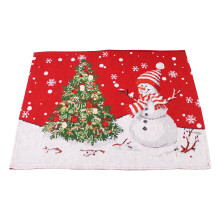 Gebreide stoffen kerstsneeuwpop decoratie, placemat, pop, warmte-isolerend kussen