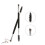 Pretty Comy Double Sided Eyebrow Flat Angled Brush Plastic Handle High Quality Pro Cosmetic Makeup Tool 2