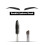 Pretty Comy Double Sided Eyebrow Flat Angled Brush Plastic Handle High Quality Pro Cosmetic Makeup Tool 5