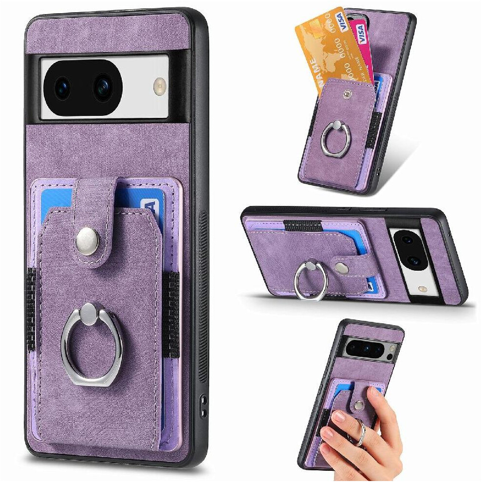 Case For Google Pixel 8A Stand Magnetic Car Mount Crad Slot Ring Holder 9423501412423