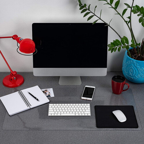 Zmeidao Clear Writing Desk Pad, Ανθεκτικό στη θερμότητα Αδιάβροχο PVC Στρογγυλή άκρη Ανθεκτικό 2
