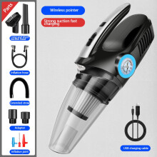 Ympuoqn4-in-1 autostofzuiger en bandenpomp, draagbare 12V-reiniger met LED-verlichting – compatibel met schoonmaakmiddelen voor thuis en in de auto