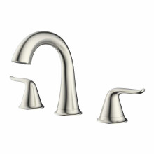 Thrifco7294002 8 inch brede badkamerkraan met 2 hendels – geborsteld nikkel