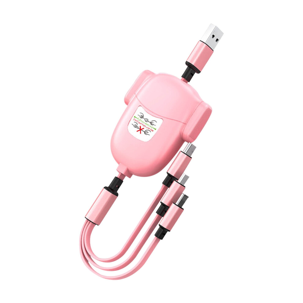 Kayannuo 3-In-1 Usb Cable With Type-C/Micro Usb/Ios, 4 Gear Retractable, Fast Charging, Max 105Cm, Compatible With Christmas Clearance 9423501798343