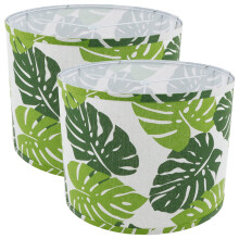Ensemble de 4 abat-jour à motifs floraux, compatibles avec les lampes de table cylindriques moyennes, abat-jour en tissu doux imprimé, amovibles et
